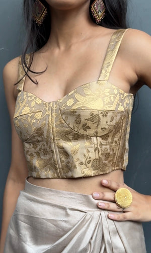 Sunehri Brocade Bustier