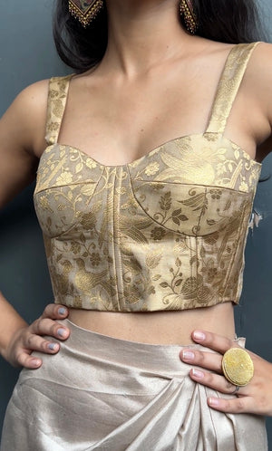 Sunehri Brocade Bustier