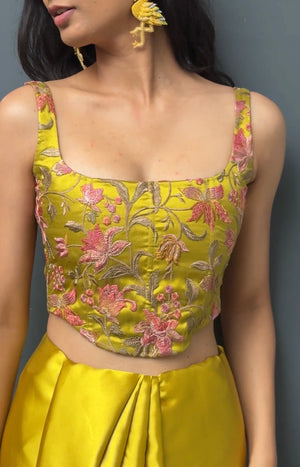 Tuscany Embroidered Organza Corset