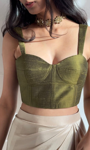 Raw Silk Bustier
