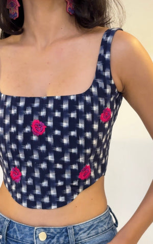 Lily of the Nile Ikat Corset