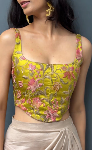 Tuscany Embroidered Organza Corset