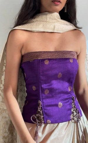Viola Strapless Silk Corset