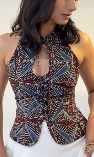 Amelia Ajrakh Halter Top