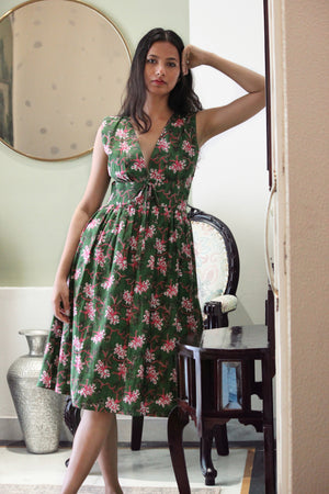 Bird Song Plunge Dress