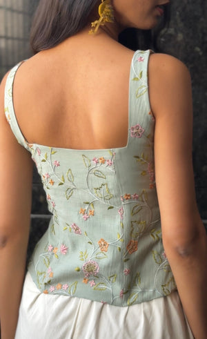 Seychelles Embroidered Corset Top