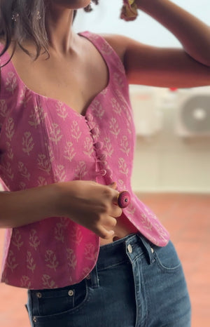 Flamingo Corset Top