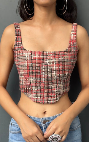 Upcycled Handwoven Silk Corset