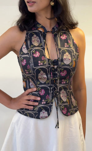 Jharokha Halter Top