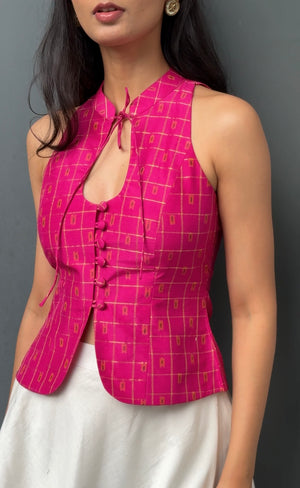 Rani Pink Halter Top