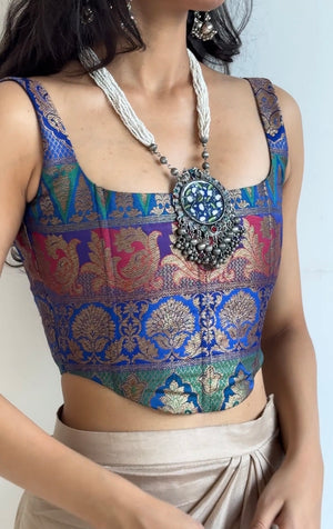 Peacock Blue Corset
