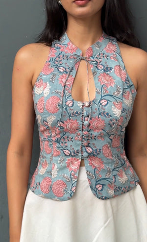Blue Orchid Halter Top