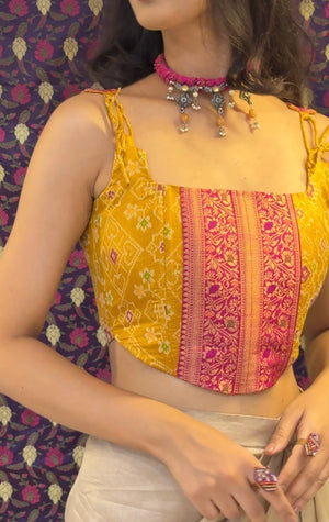Haldi Pink Patola Corset