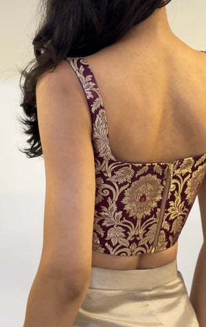 Burgundy Brocade Corset