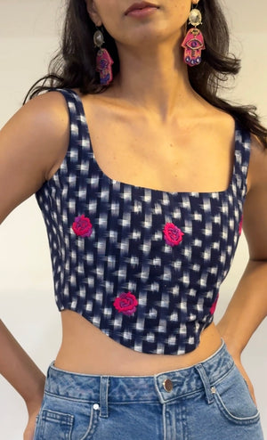 Lily of the Nile Ikat Corset