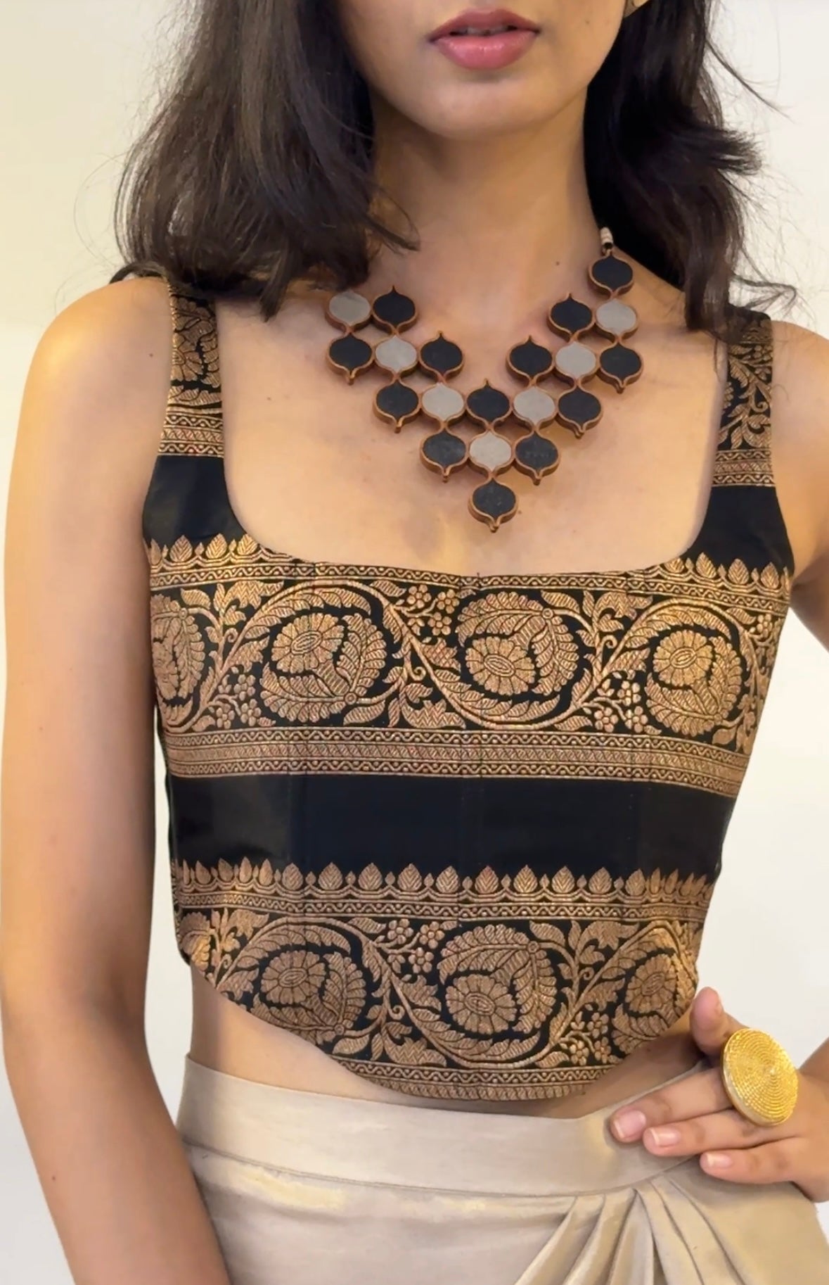 Midnight Brocade Corset