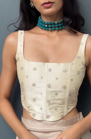 Pearl Embroidered Corset