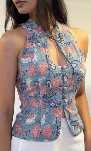 Blue Orchid Halter Top