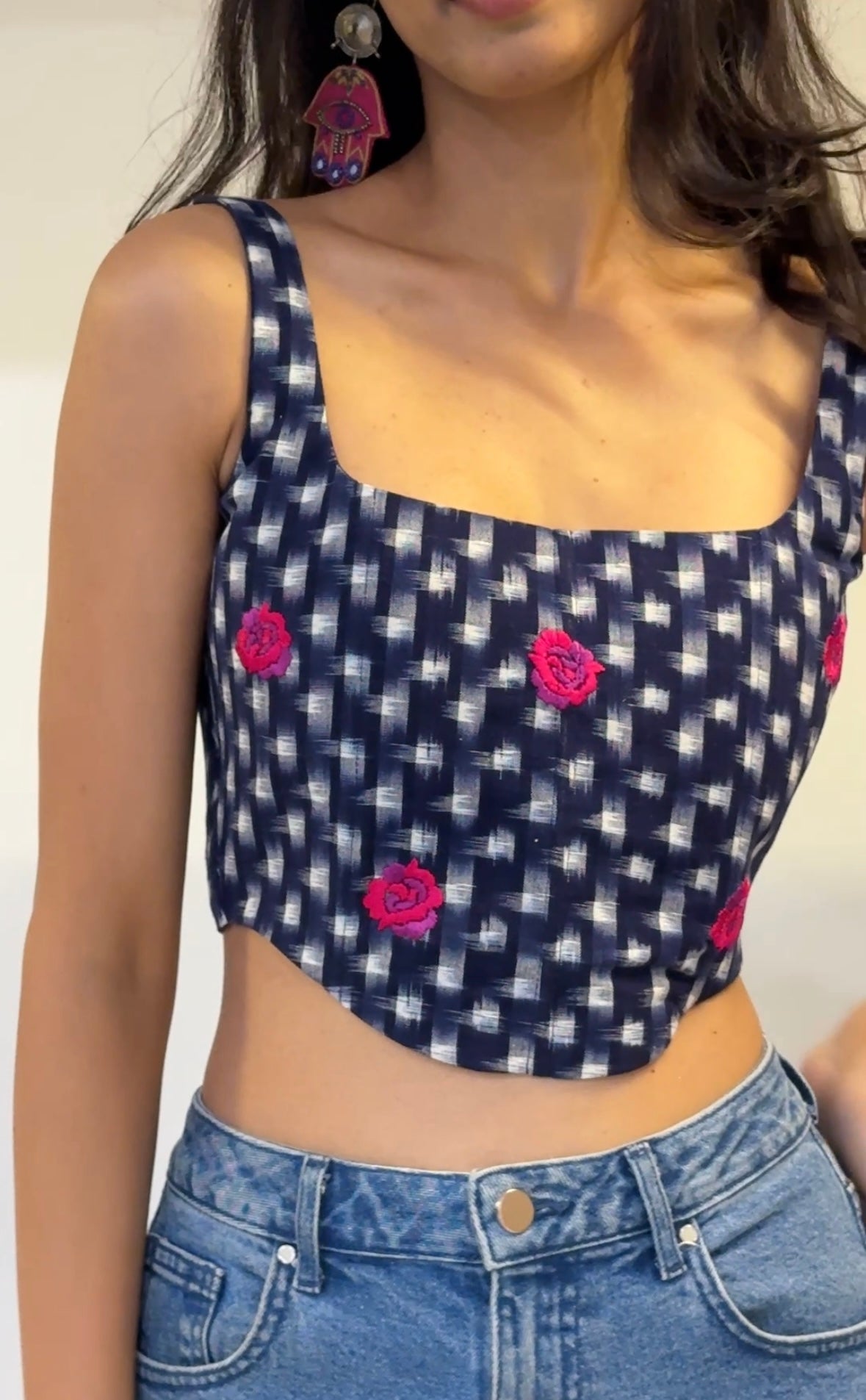 Lily of the Nile Ikat Corset