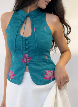 Tiffany Lotus Halter Top