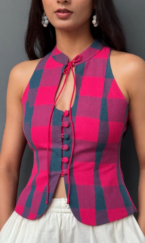 Bougainvillea Halter Top