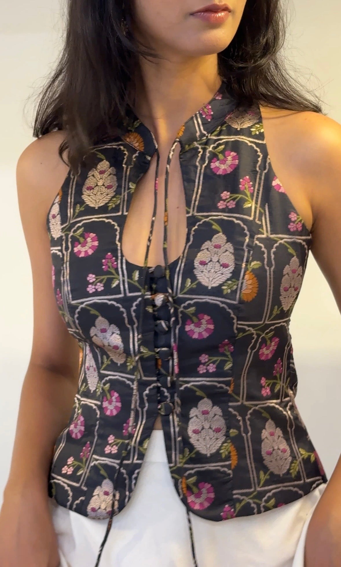 Jharokha Halter Top