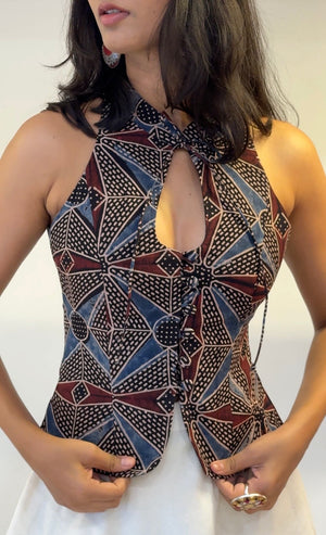 Amelia Ajrakh Halter Top