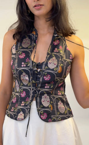 Jharokha Halter Top