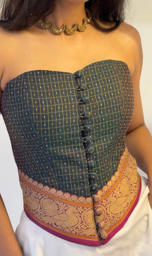 Morni Checkered Overbust Corset