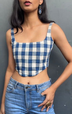 Madras Blue Corset