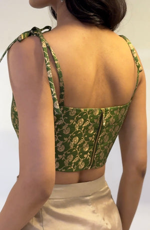 Bagh Brocade Tie-up Corset