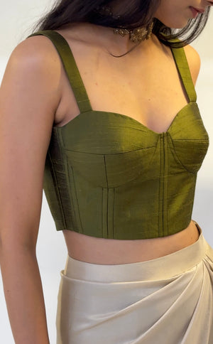 Raw Silk Bustier