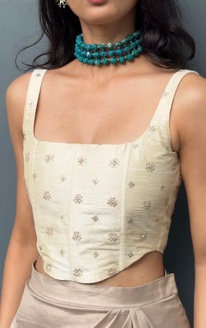 Pearl Embroidered Corset