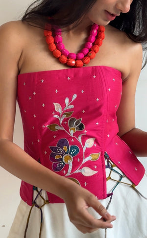 Flamingo Applique Corset