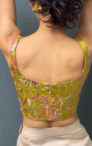 Tuscany Embroidered Organza Corset