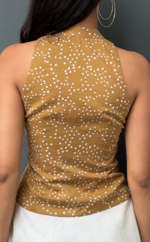 Gold Dot Halter Top
