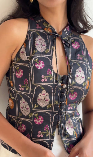 Jharokha Halter Top