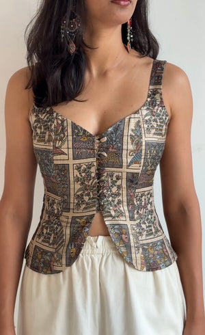 Bagiya Tussar Corset Top