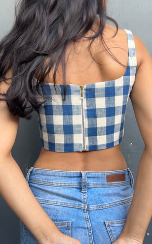 Madras Blue Corset