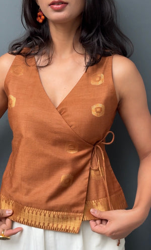 Kaapi Saree Wrap Top