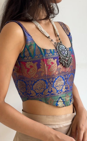 Peacock Blue Corset