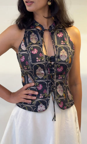 Jharokha Halter Top