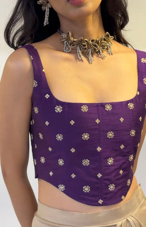 Orchid Embroidered Corset