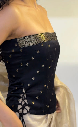 Maya Strapless Silk Corset