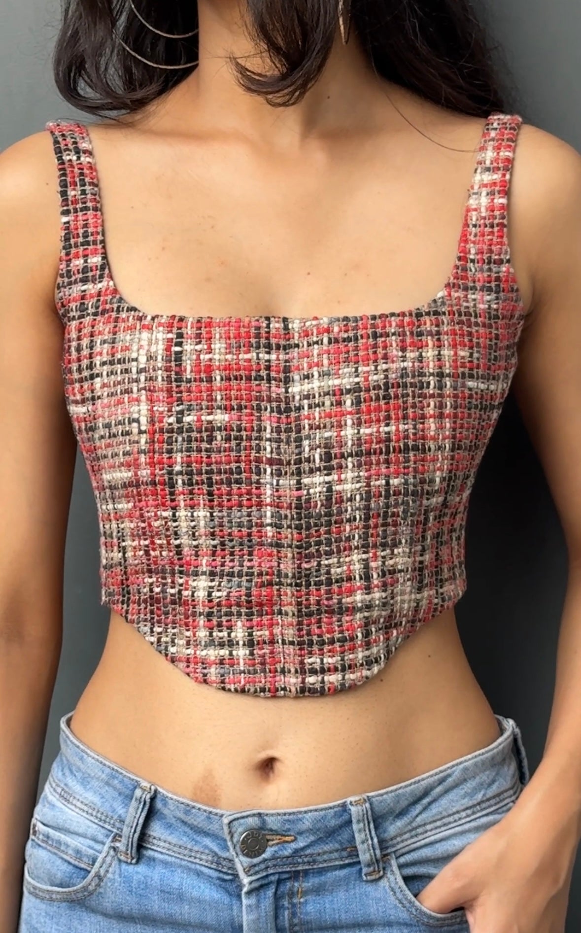 Upcycled Handwoven Silk Corset