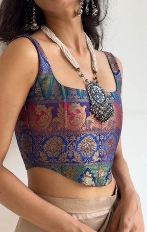 Peacock Blue Corset
