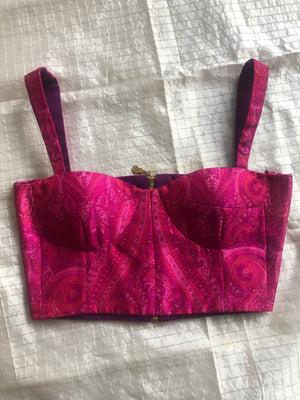 Pink Paisley Bustier