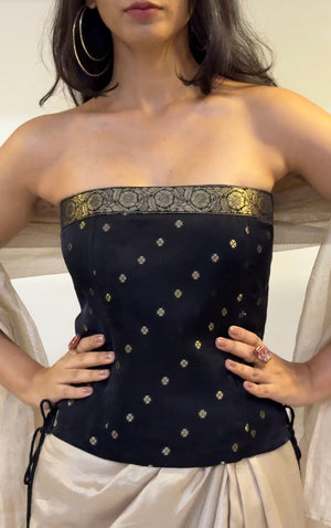 Maya Strapless Silk Corset