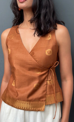 Kaapi Saree Wrap Top