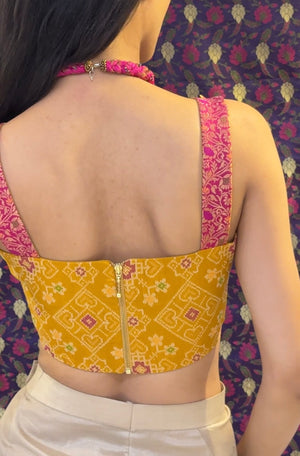 Haldi Pink Patola Corset
